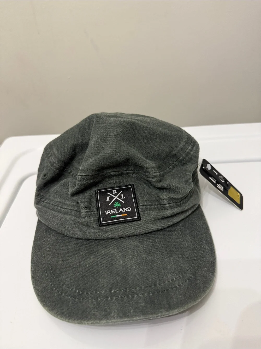 Ireland Patch Camp-Style Cap - Olive Green